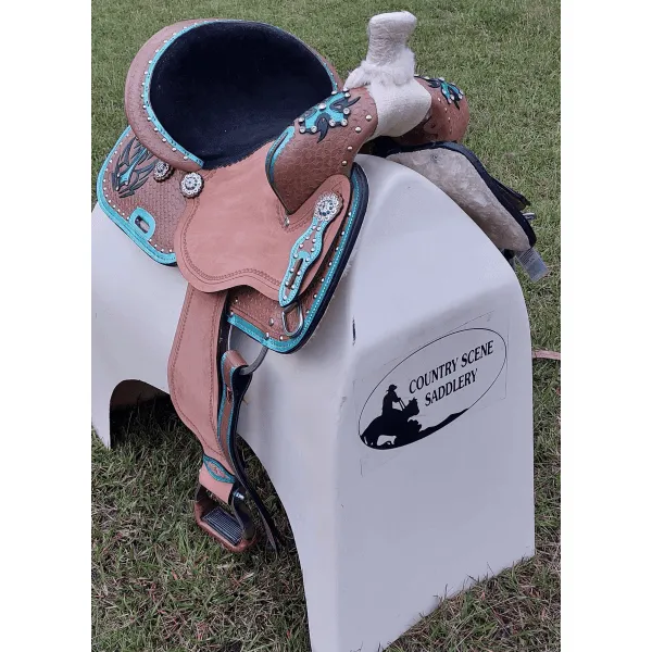 14", 15", 16" Double T  barrel style saddle set