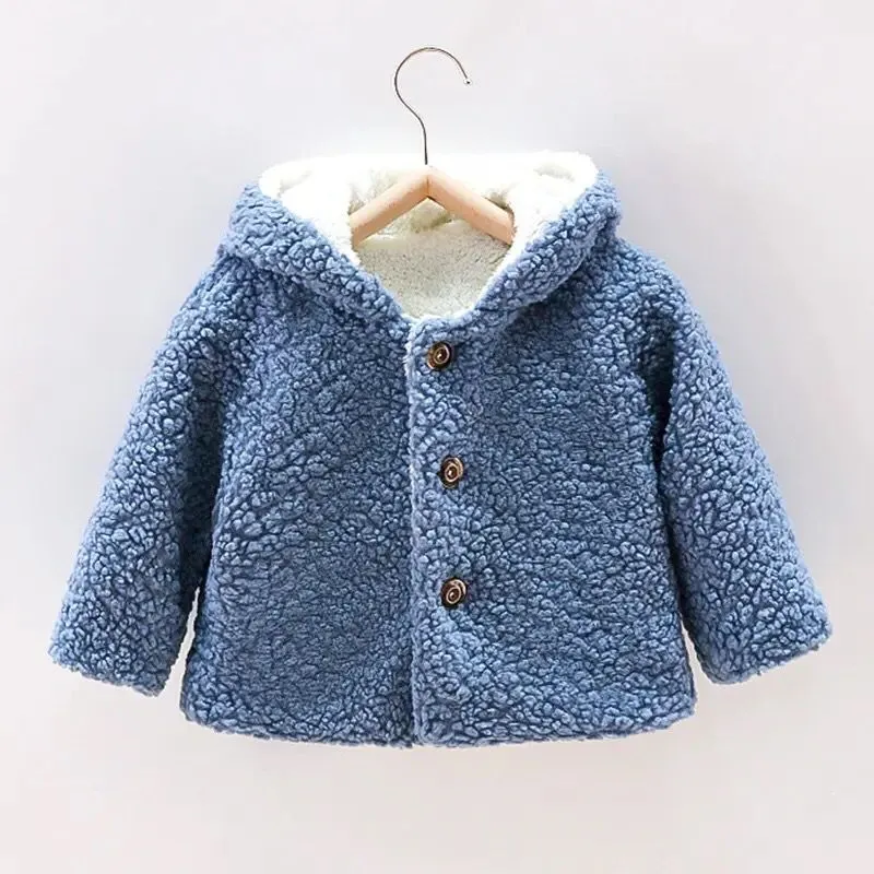 Baby Kids Coats Winter Thicken Wool Hooded Jacket For Infant Outerwear Toddler Boys Clothes Children Jacket Girl Coats X4215705