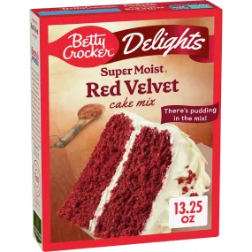 Betty Crocker Delights Super Moist Red Velvet Cake Mix, 13.25 oz.