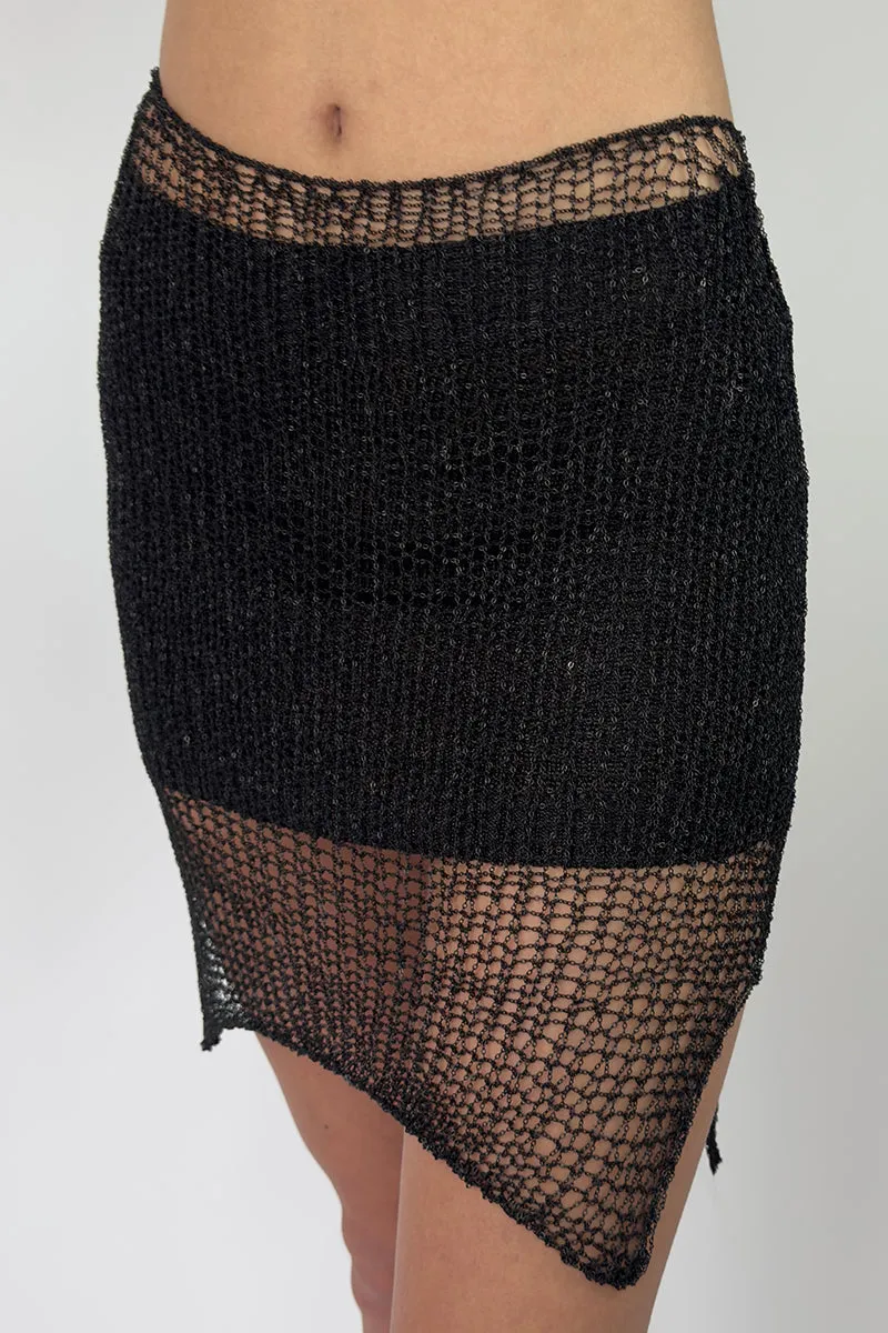 BLACK MIDAS MINI SKIRT WITH SLIP