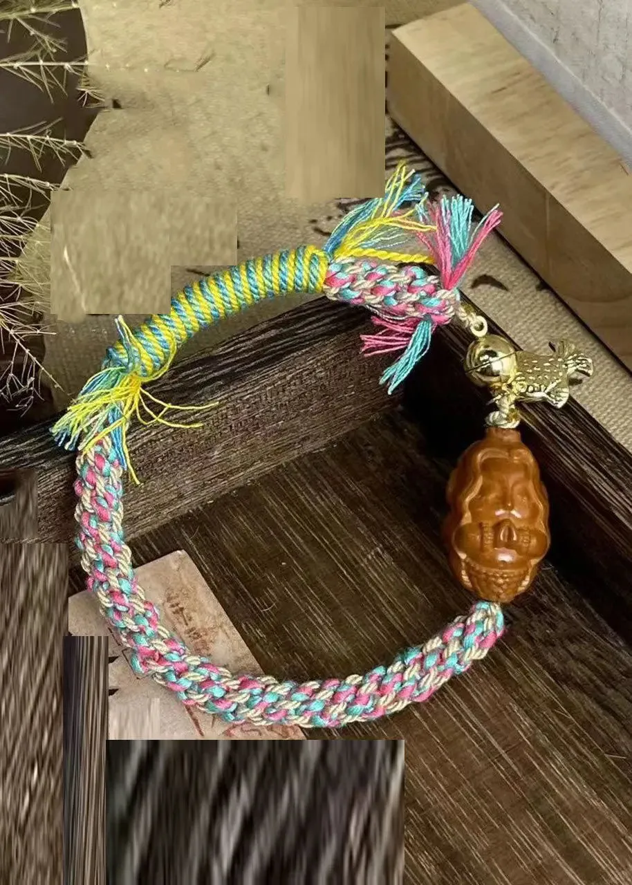 Boho Rainbow Hand Knitting Mermaid Bracelet ML0266