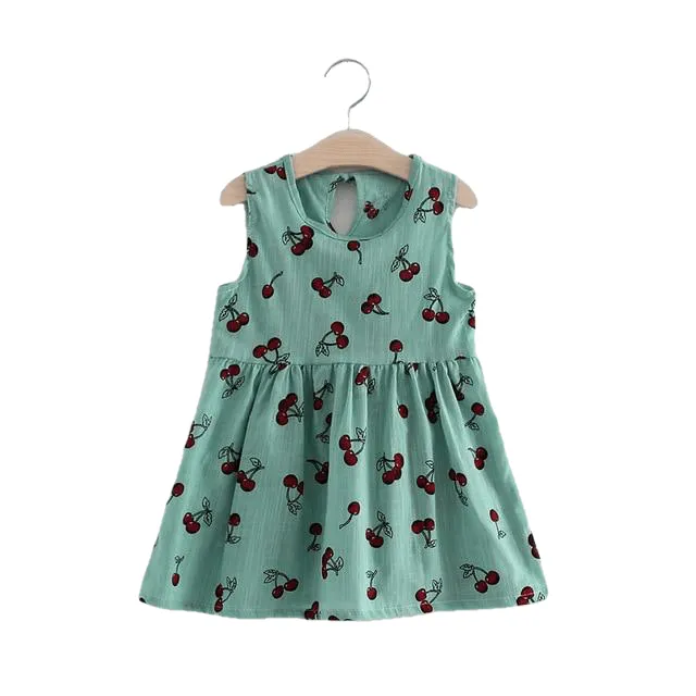 Casual Style Fly Sleeve Bow Dress For Girls