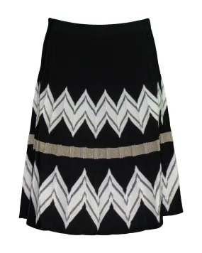 Chevron Print Flair Skirt