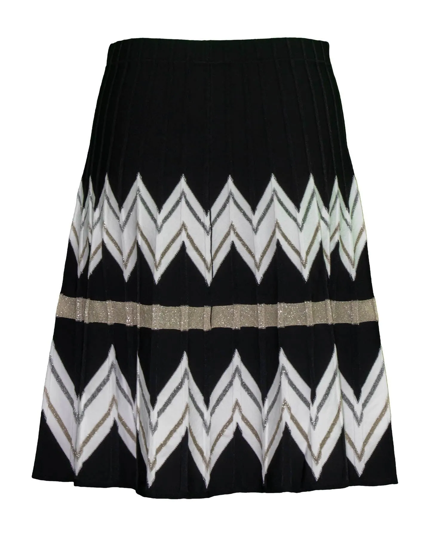 Chevron Print Flair Skirt