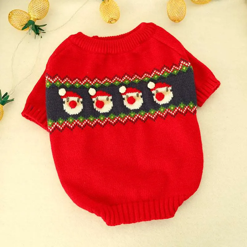 Cozy Christmas Dog Sweater - Festive Holiday Outfit for Pets