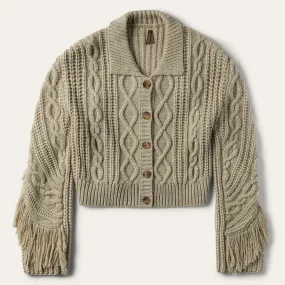 Cream Fringed Cardigan