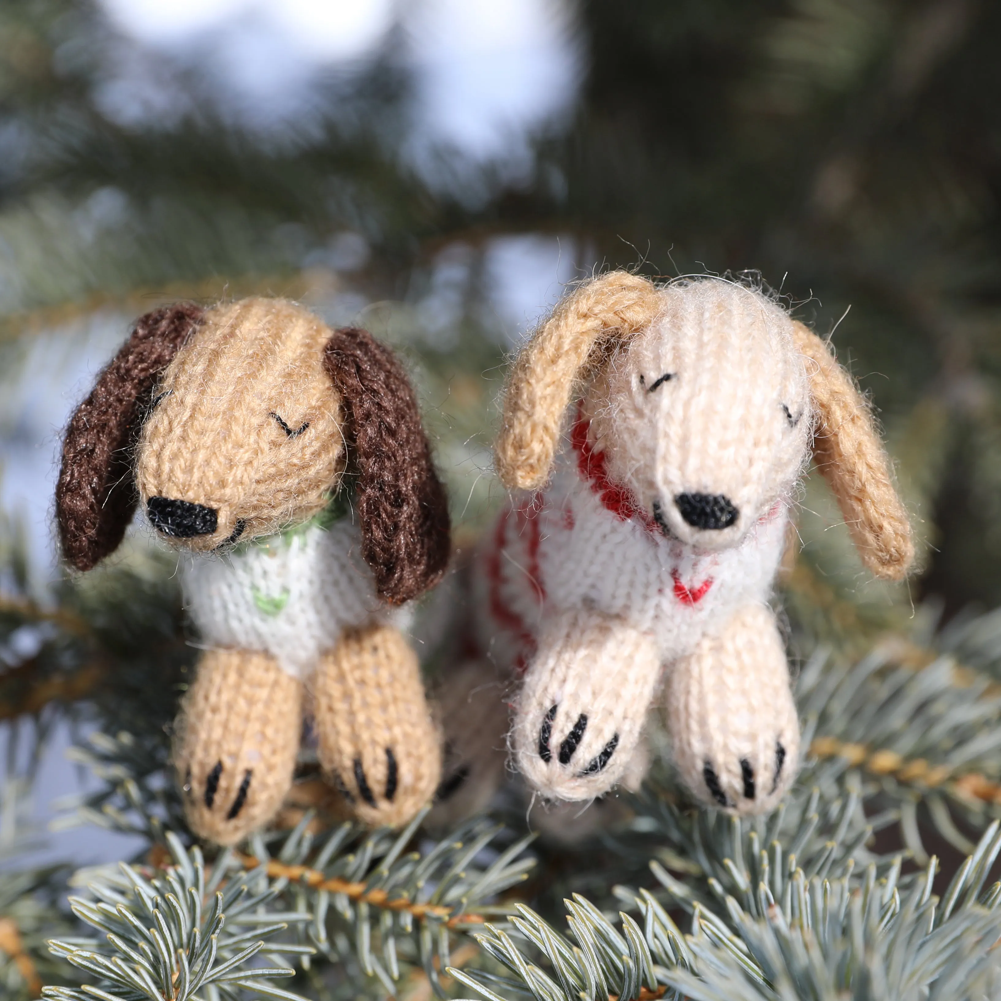 Dachshund In Holiday Sweater Ornament- Set Of 2