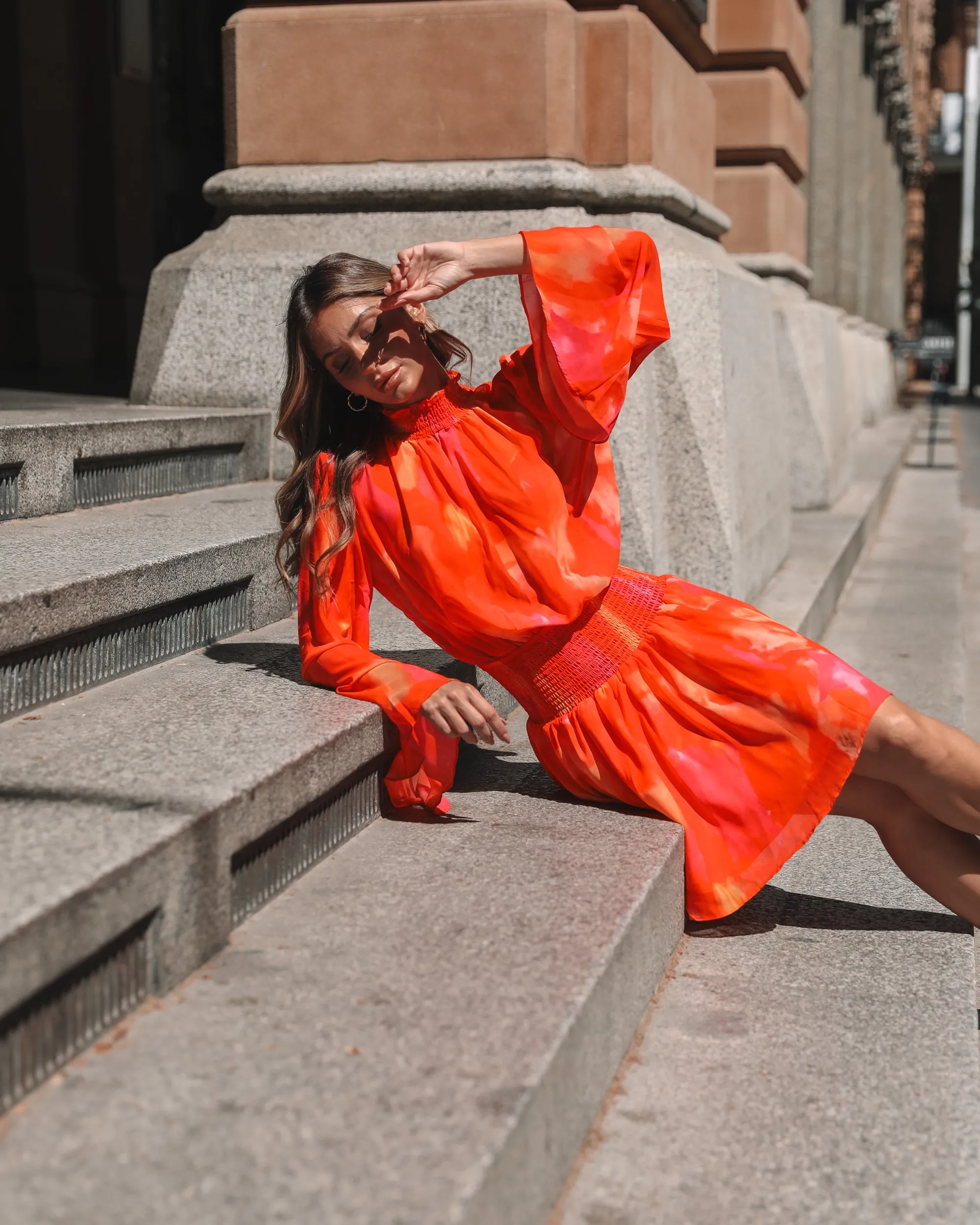 Daenerys Dress - Orange Print