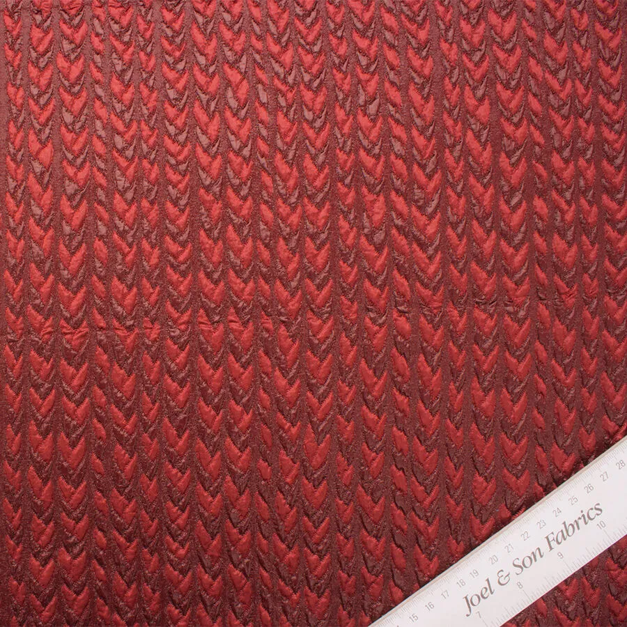 Deep Rose Metallic 'Chevron' Cloqué