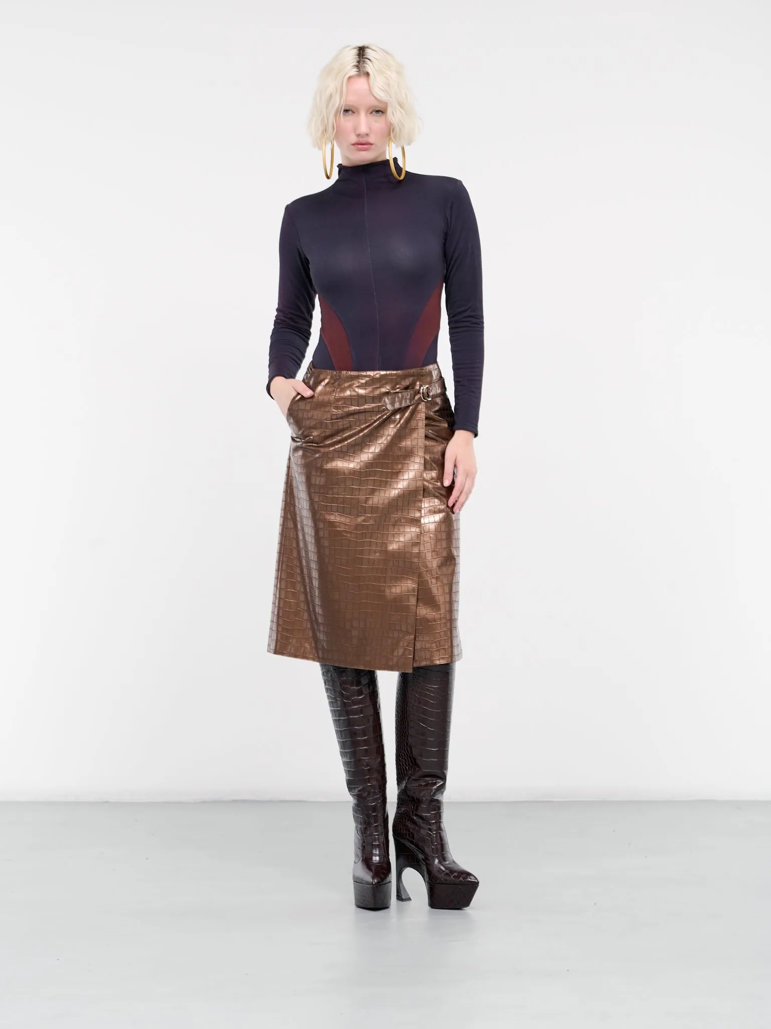 Embossed Skirt (UN-SKIR-BRON-01-BRONZE)