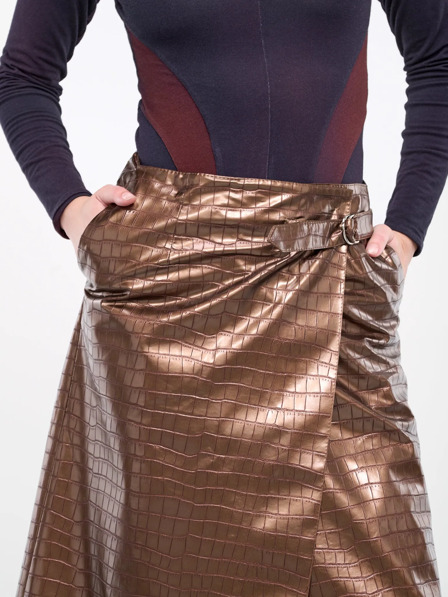 Embossed Skirt (UN-SKIR-BRON-01-BRONZE)