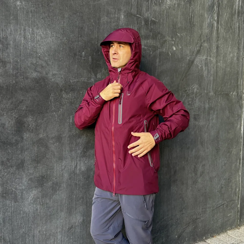 FHM Pharos Rain Jacket Men 10000mm Vinous