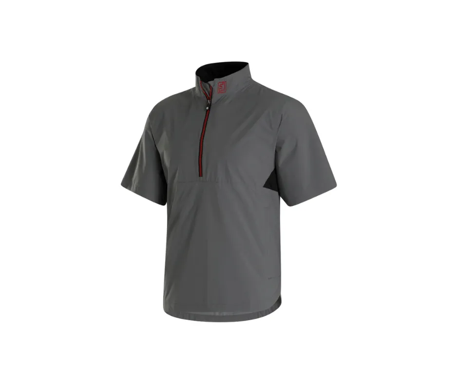 FootJoy Men's Hydrolite X Short Sleeve Rain Jacket - Charcoal/Black