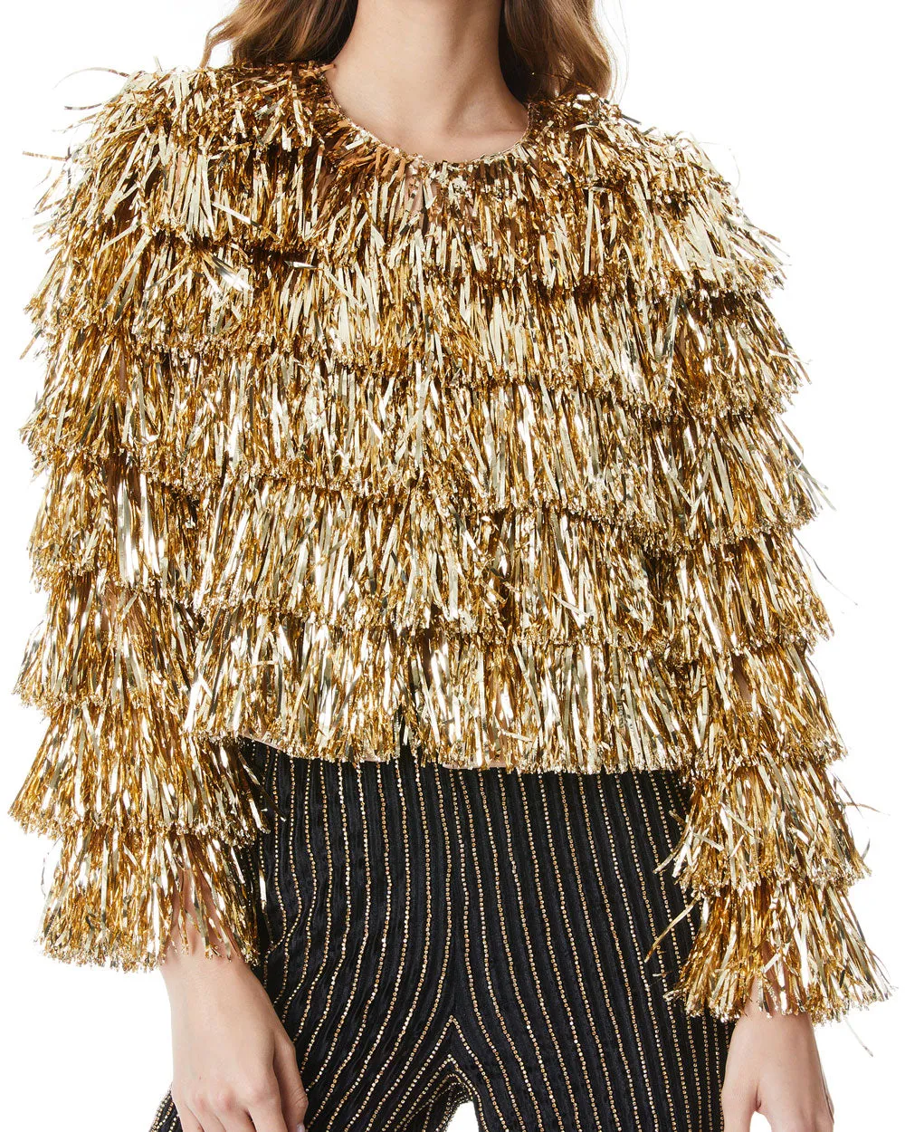 Gold Fringe Tinsel Jacket