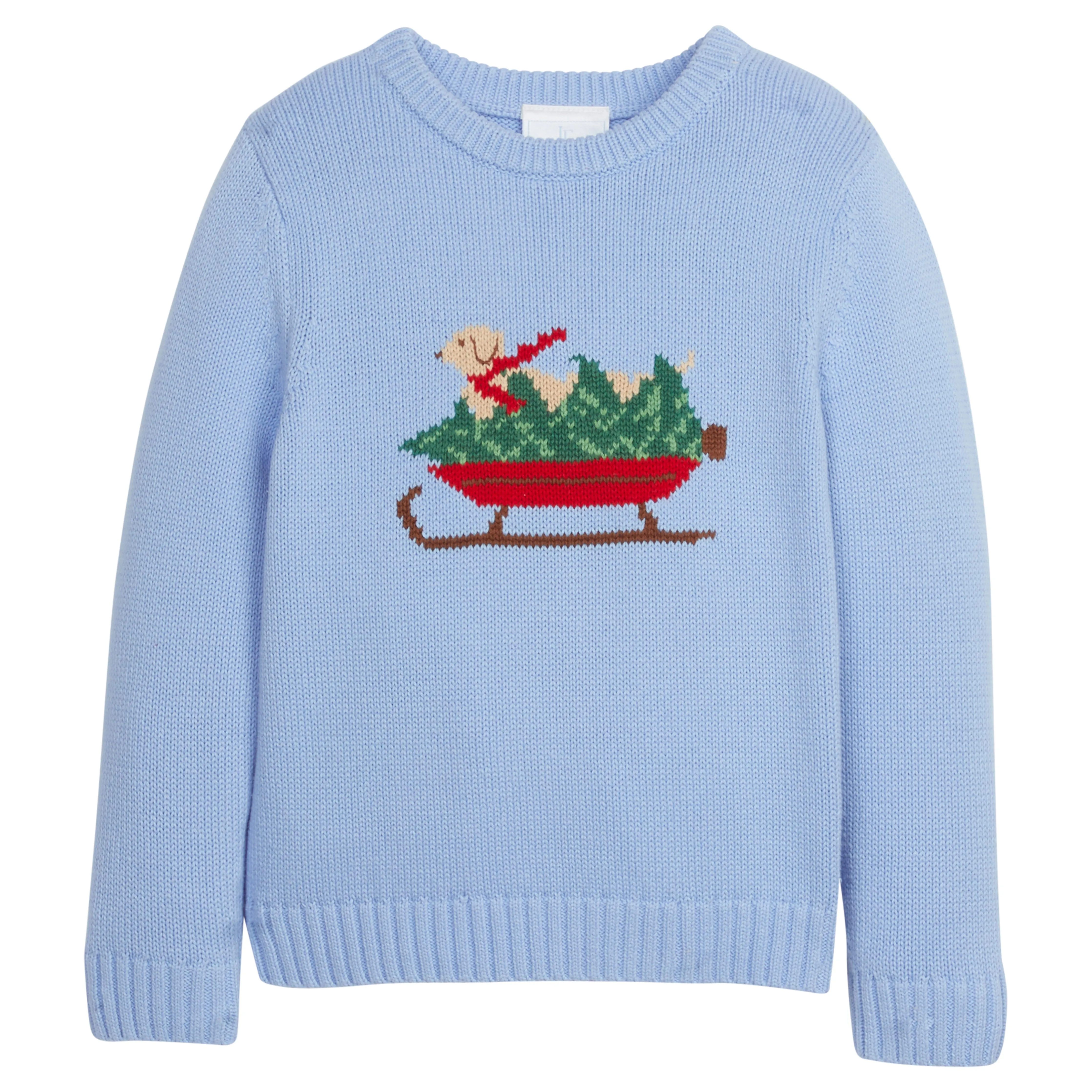 Intarsia Sweater- Blue Holiday Lab