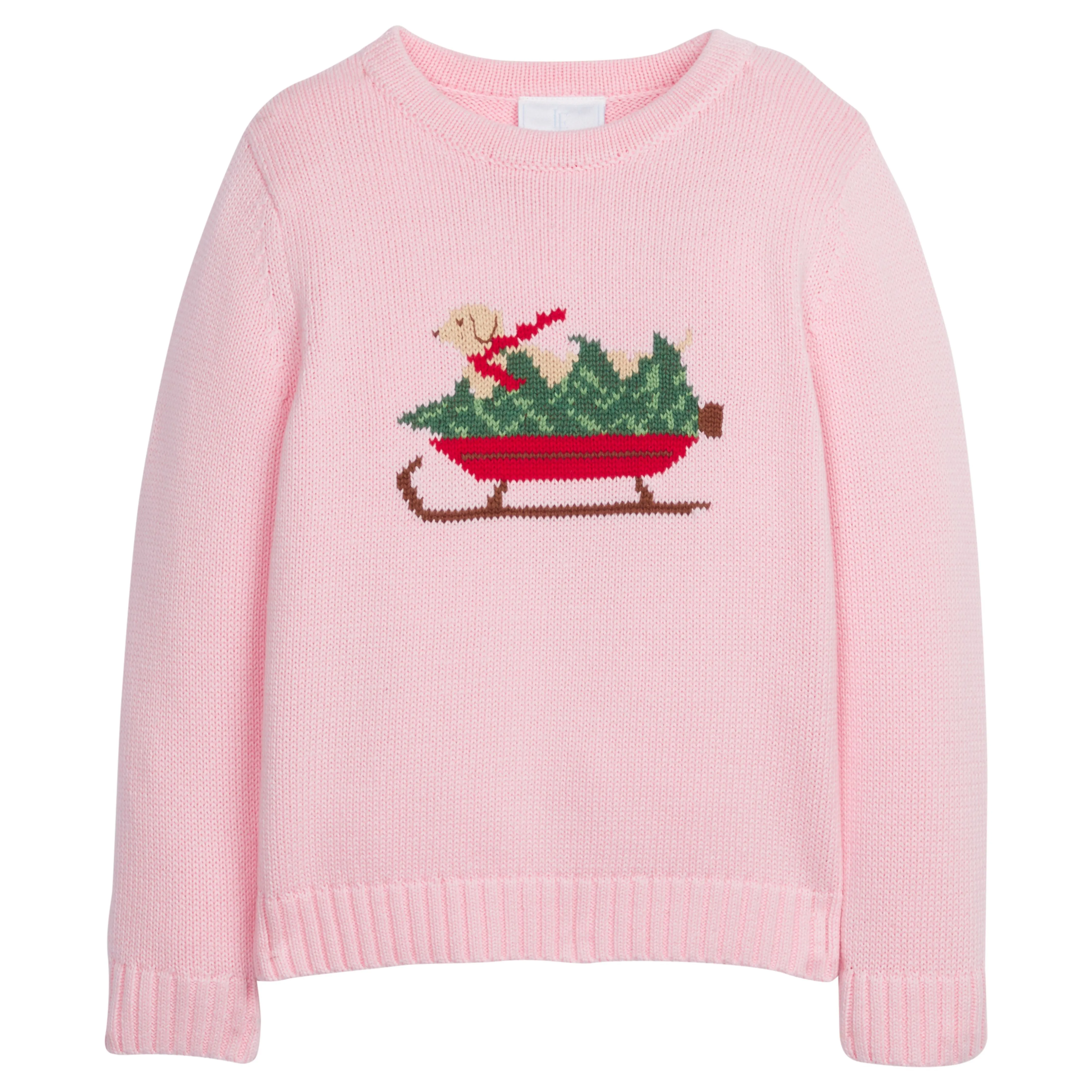 Intarsia Sweater - Pink Holiday Lab