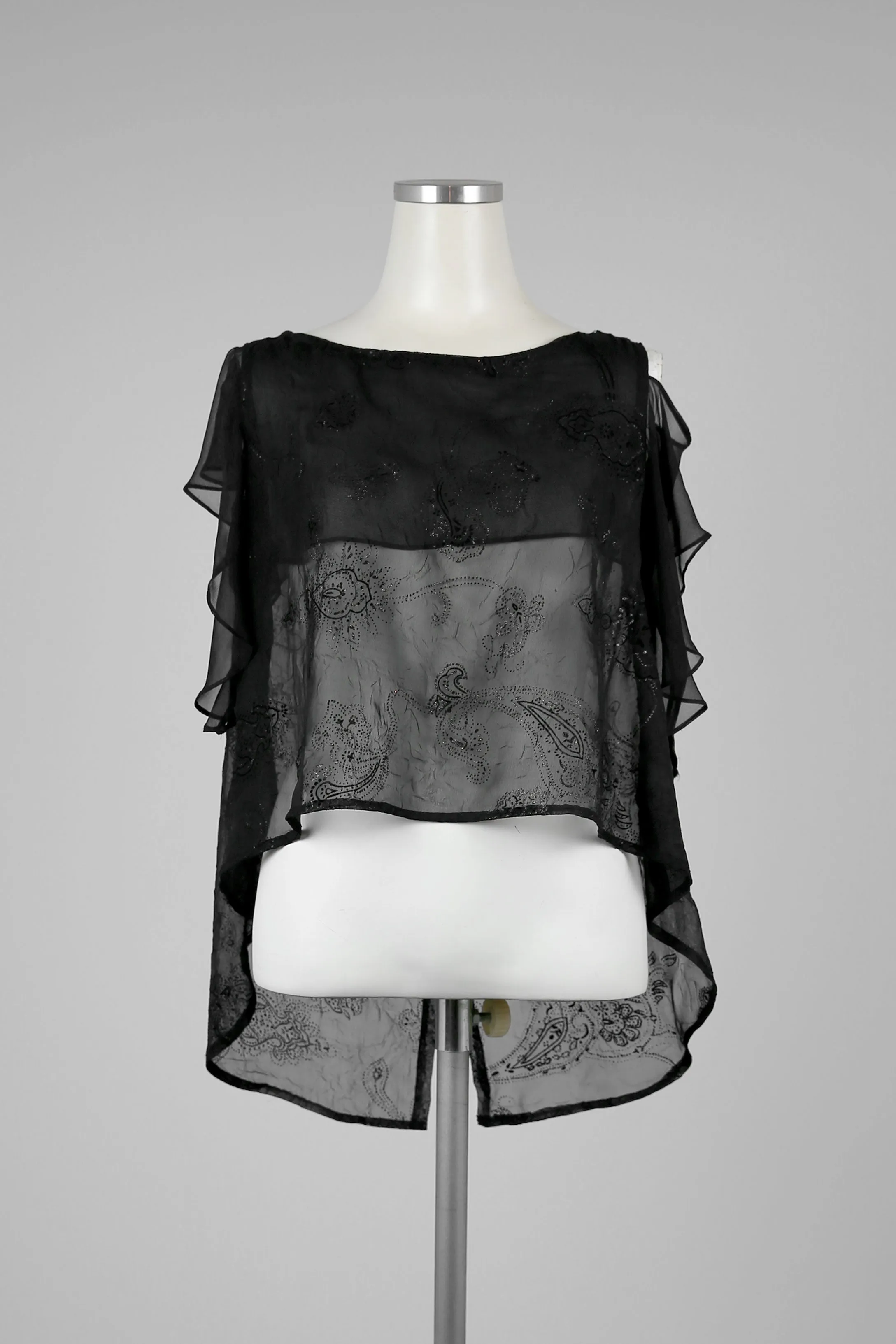 Jacquard See Through Top