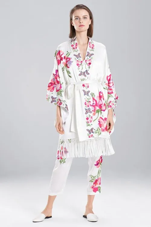 Lily Embroidery Fringe Kimono