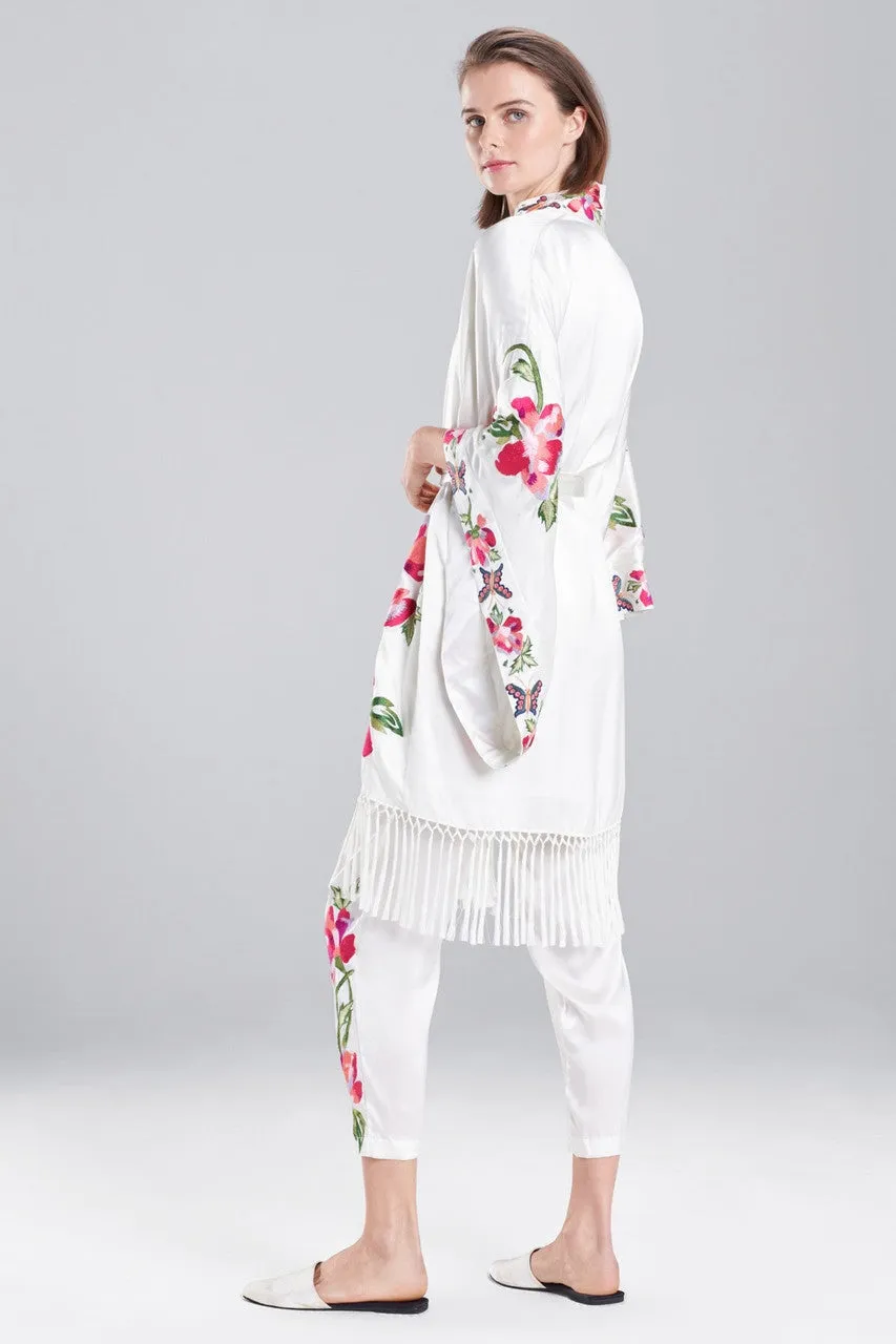 Lily Embroidery Fringe Kimono