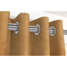 Matt Caramel Gold Velvet Curtains