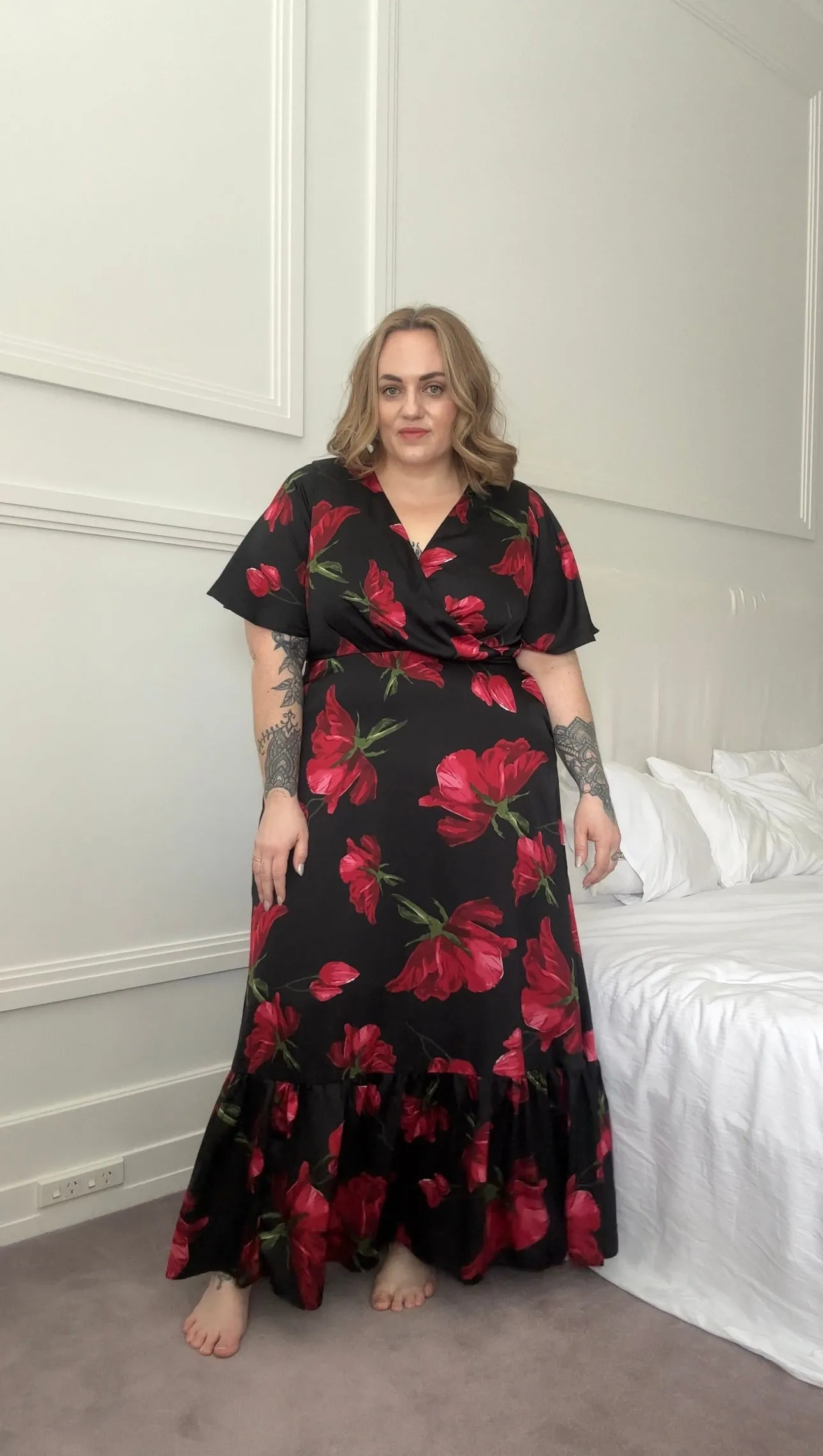 Maya Dress - Red Floral