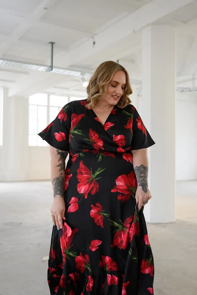 Maya Dress - Red Floral