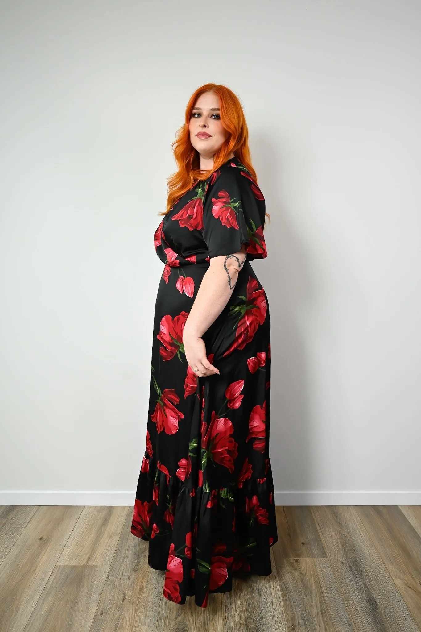 Maya Dress - Red Floral