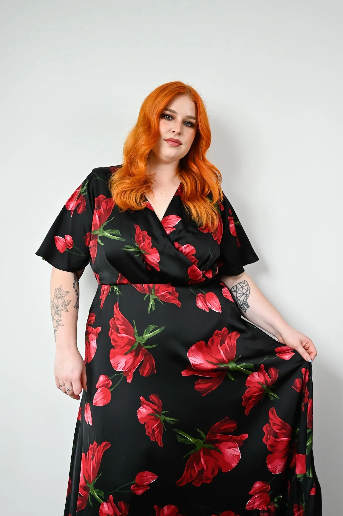 Maya Dress - Red Floral