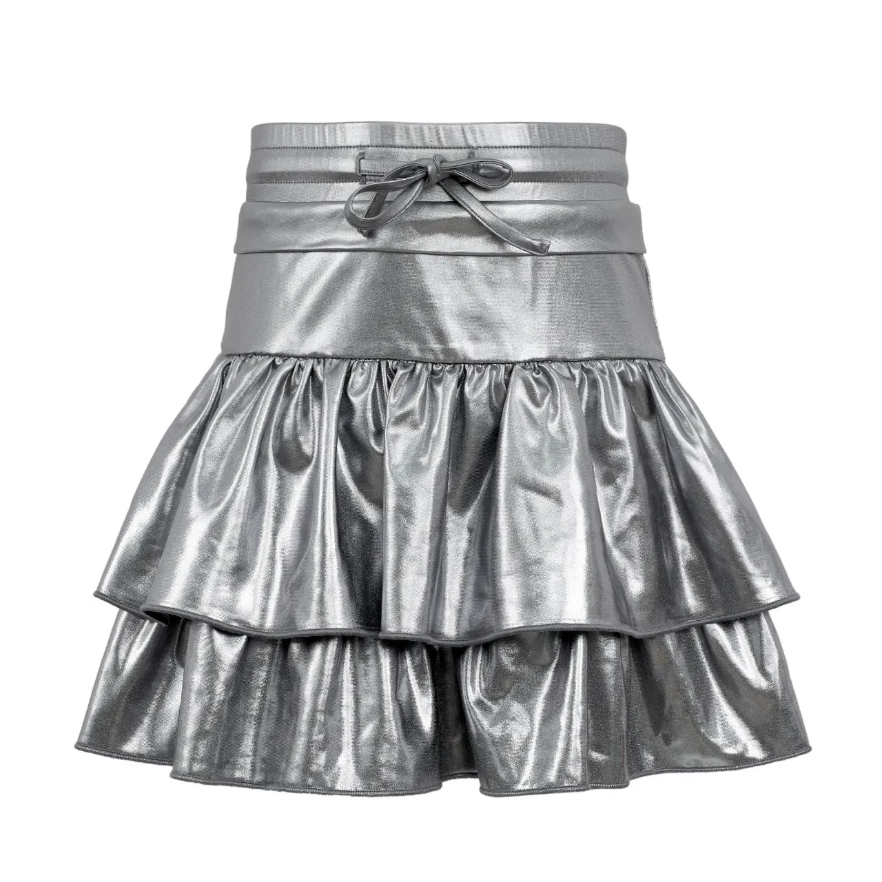 Metallic Ruffle Skort