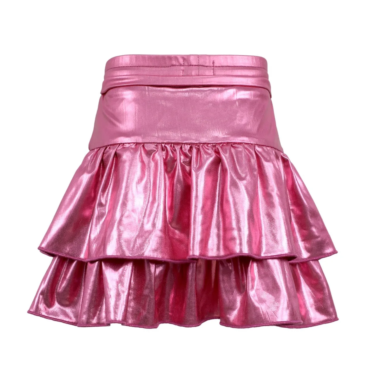 Metallic Ruffle Skort