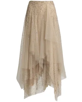 Mineral Embellished Georgette Daniela Maxi Skirt