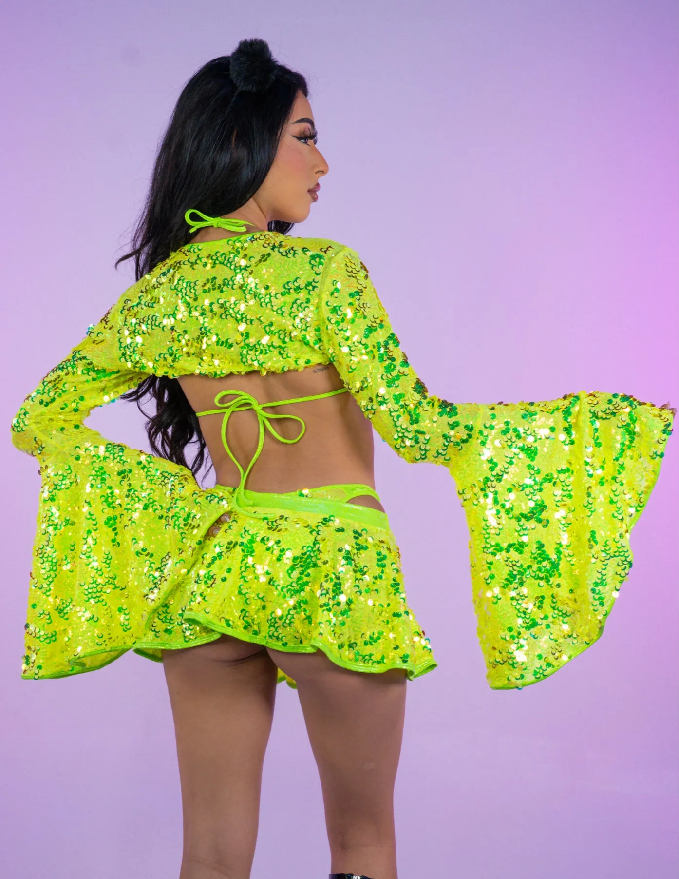 Neon Sequin Disco Shrug