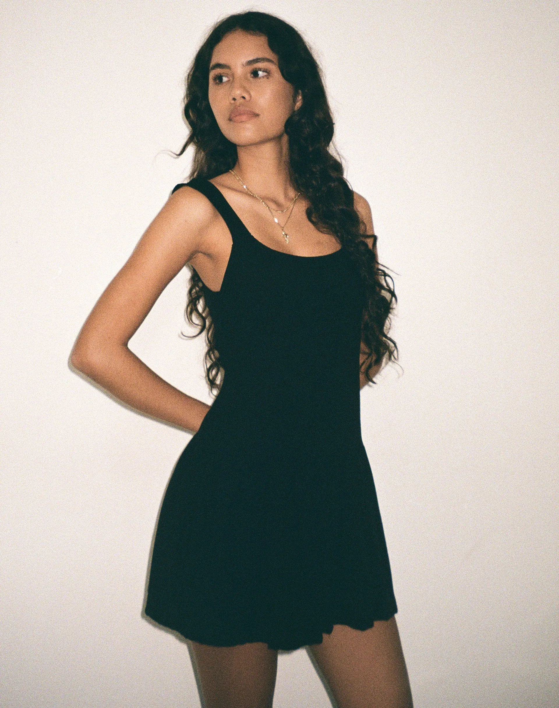 Nihao Mini Dress in Black