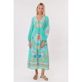 Objectif Embroidered Dress - Seafoam