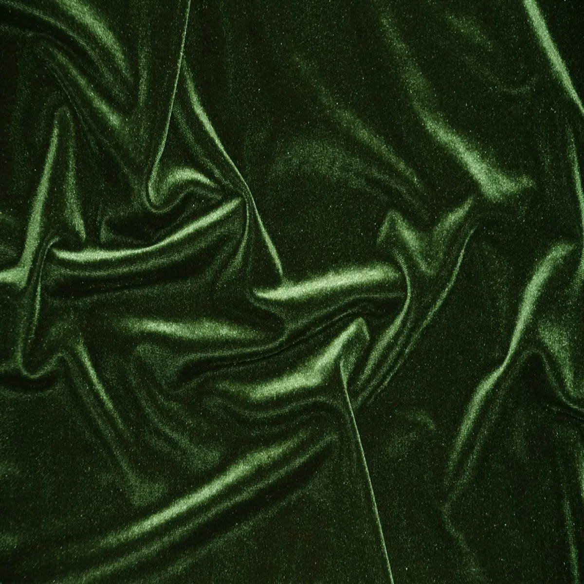 Olive Green Stretch Velvet Spandex Fabric