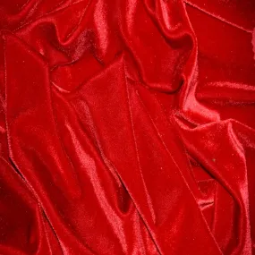 Red Stretch Velvet Spandex Fabric