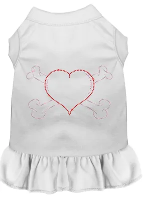 Rhinestone Heart And Crossbones Dress White Xxxl (20)