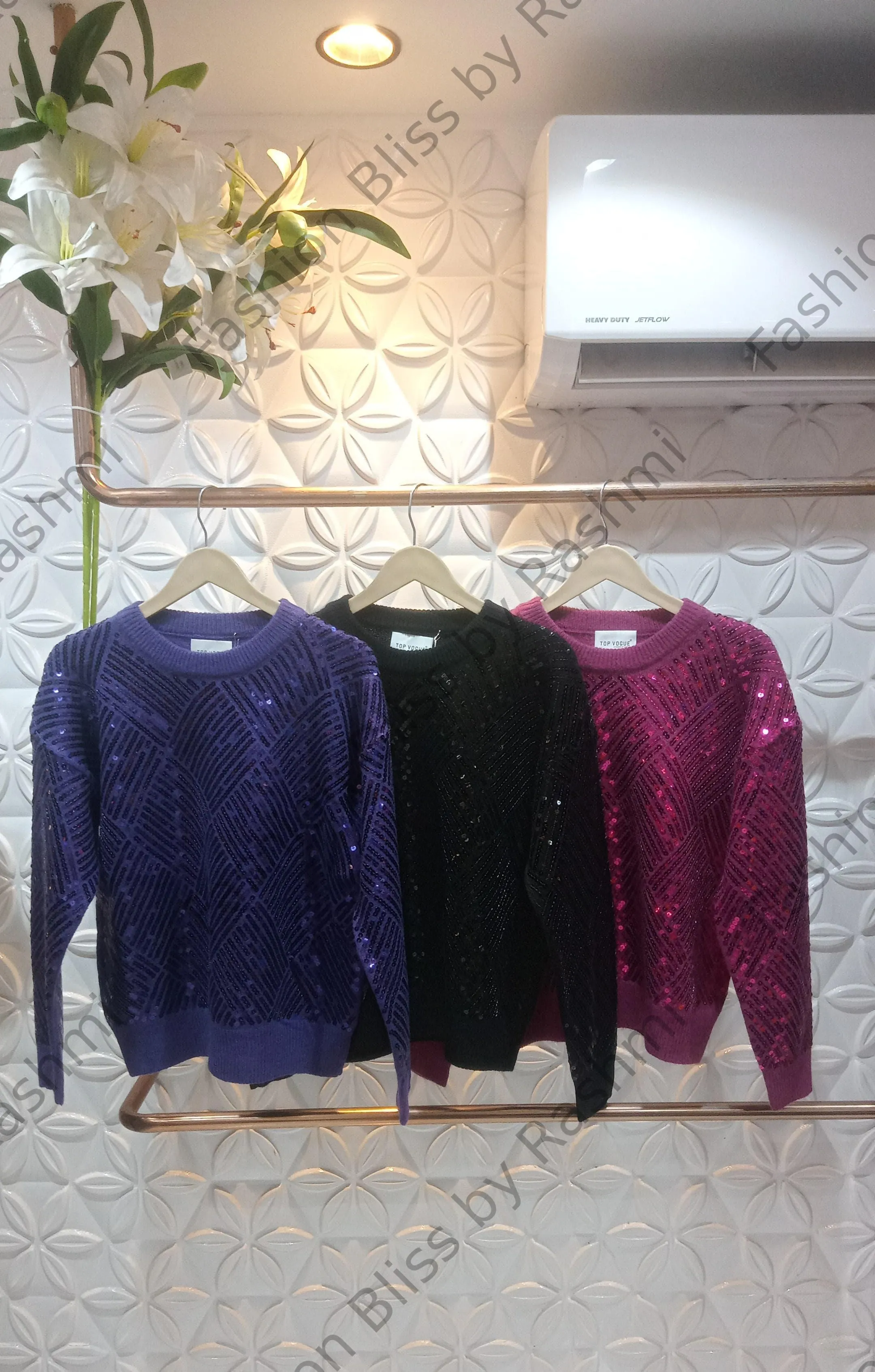 Sequin winter top