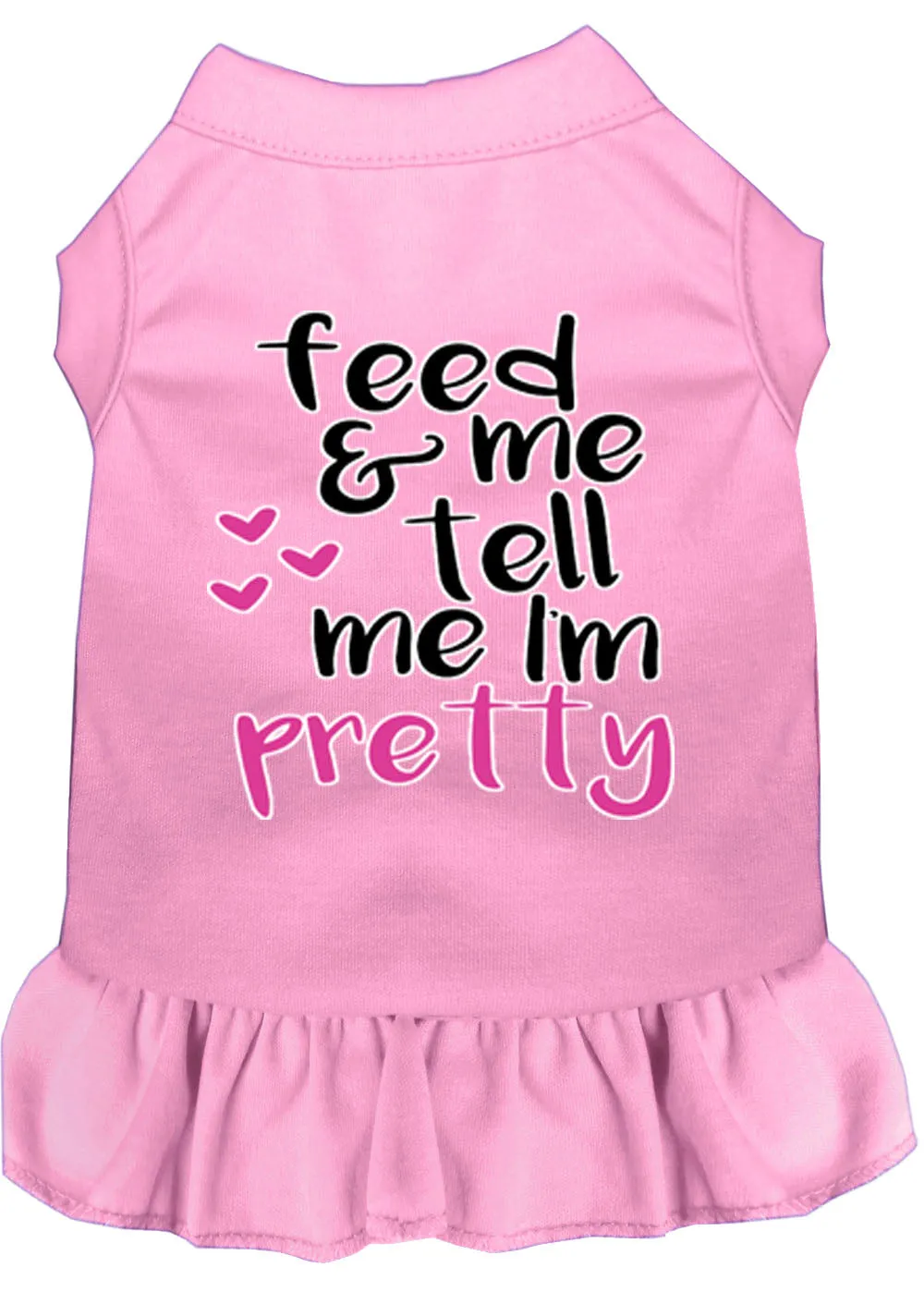 Tell Me I'm Pretty Screen Print Dog Dress Light Pink Xl (16)