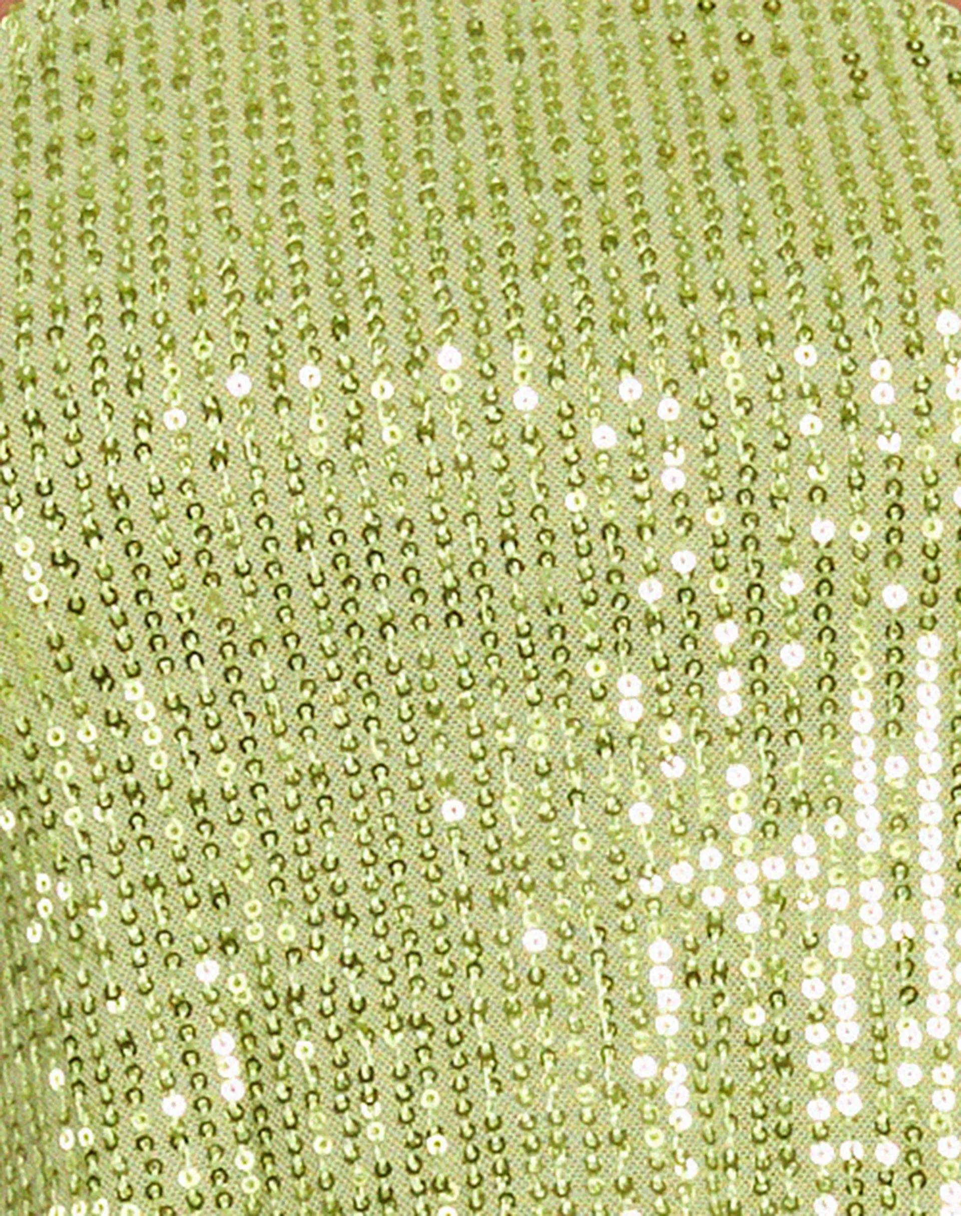 Tinimi Crop Top in Drape Sequin Lime Green