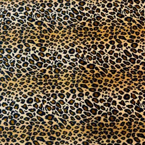 Wild Leopard Print Stretch Velvet Fabric