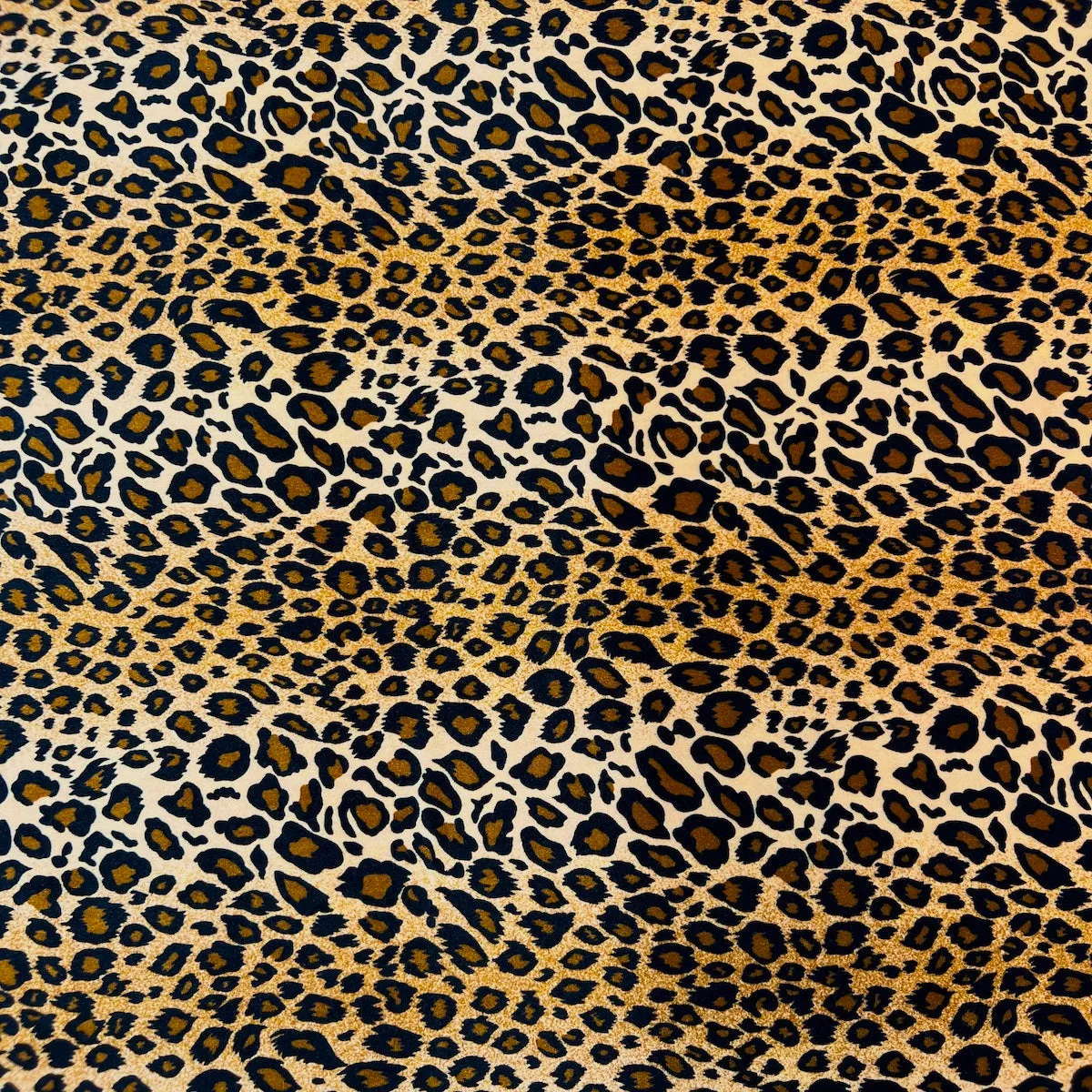 Wild Leopard Print Stretch Velvet Fabric