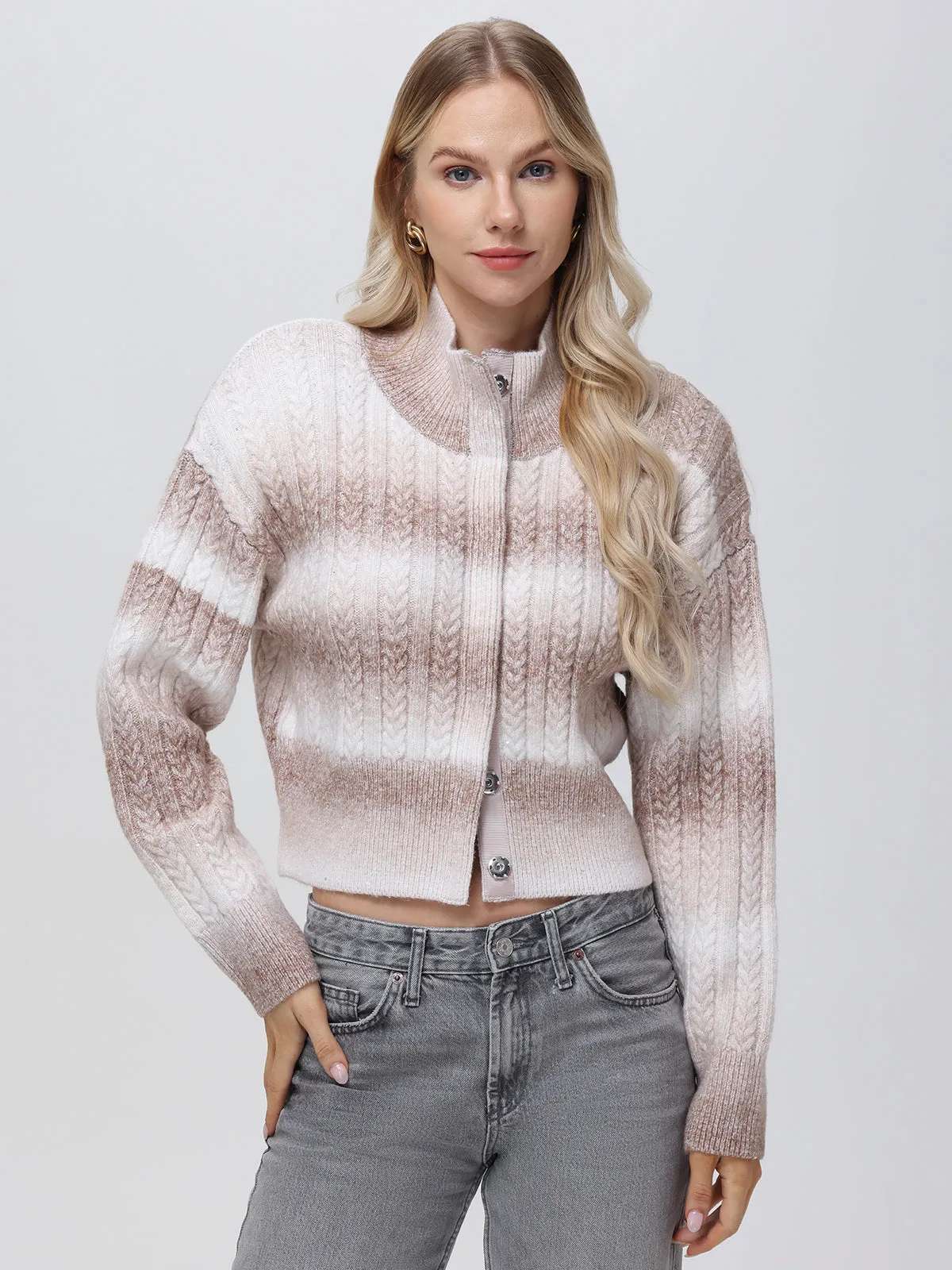 Willow: Ombre Sequin Crop Cardigan