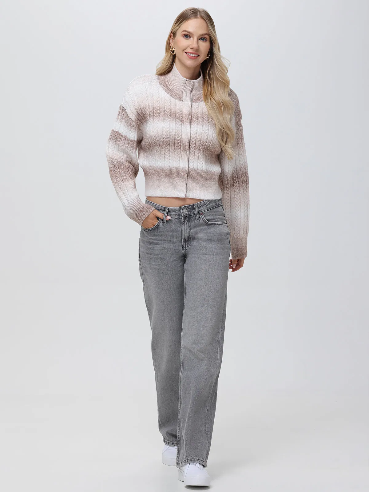 Willow: Ombre Sequin Crop Cardigan